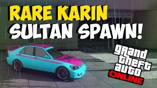 GTA 5 Online: Rare "Karin Sultan" Spawn Location! How to Get RARE & Secret Cars! "GTA 5 Rare Cars"