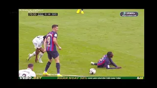 Aurelien Tchouameni hard foul on Dembele(Real Madrid Vs Barcelona)