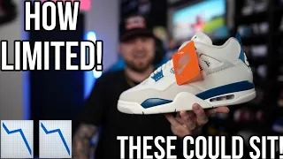 HOW LIMITED ARE THE 2024 JORDAN 4 "MILITARY BLUE" NO ONE SHOULD PAY RESELL ON THESE!