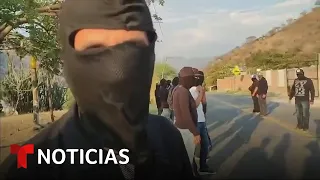 Los encapuchados que interceptaron a Sheinbaum en Chiapas le responden a AMLO | Noticias Telemundo