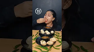 Spicy Pani Puri With Spicy Momos Eating Challenge In 1 Minute | Golgappa #shorts #foodchallenge