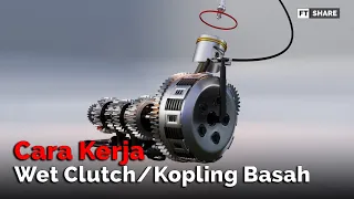 Cara Kerja Kopling Dengan Transmisi Manual | Wet Clutch Sepeda Motor ( MultiPlate Clutch Works )