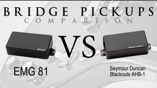 EMG 81 vs BLACKOUTS - Active Bridge Pickup Metal Tone Comparison / Review #1