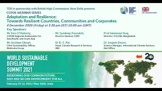 COP26 Webinar Series: Adaptation and Resilience