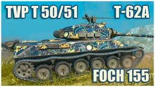 TVP T 50/51, T-62A & Foch 155 • WoT Blitz Gameplay