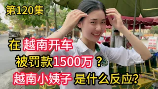 第120集，在越南开车 被罚款1500万？小姨子看到 是什么反应？