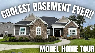 A MODEL house with the ULTIMATE basement! I was so shocked!! Model Home Tour