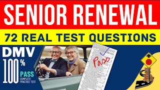 DMV SENIOR WRITTEN TEST 2024 | RENEWAL DRIVING LICENSE | DMV Permit Test California 2024