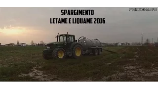 Spargimento letame e liquame 2016| John deere 6630 3350 Merlo P28.9