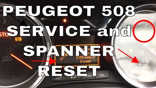 Peugeot 508 service light reset spanner light service message clear