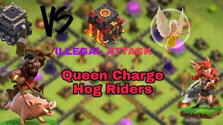 This th9 army is overpowered. Th9 vs th10.Queen charge Hog riders.