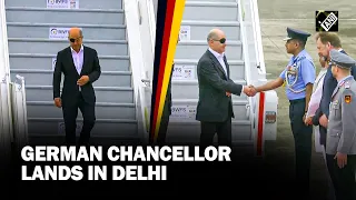 Chancellor of Germany Olaf Scholz arrives in Delhi to attend G20 Summit