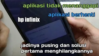 cara menghilangkan aplikasi berhenti hp infinix hot 12i