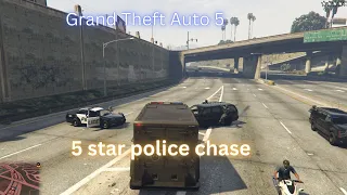 Grand Theft Auto V PC 5 star police chase as Trevor