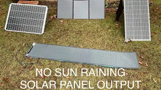 How Much Power Do 100W Solar Panels Produce During Rain & No Sun? Do They Produce Power?