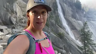The STRUGGLE is REAL! Yosemite Half Dome hike is no joke!! 16 miles rt. We went as far as we could