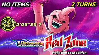 NO ITEMS! HOW TO BEAT KID BUU WITHIN 2 TURNS! ULTIMATE RED ZONE MAJIN BUU SAGA! (DBZ: Dokkan Battle)