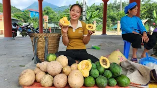 Harvest papaya and squash and bring them to the market to sell _ cook with two dogs | Chuc Thi Duong