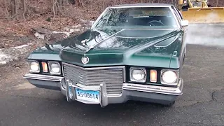 1972 Cadillac Fleetwood Brougham Hot Rod Idling Walk Around