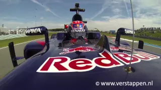 Max Verstappen exclusive footage onboard STR, outlap & donut, TT Circuit Assen, Sunday 02/08/2015