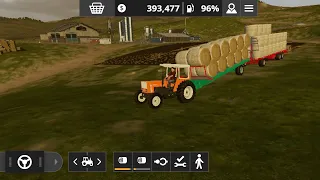 Farming simulator 20 making bale and harvesting wheat newholand and fiat