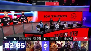 100 Thieves vs Evil Geniuses - Game 5 | Round 2 Playoffs S11 LCS Summer 2021 | 100 vs EG G5