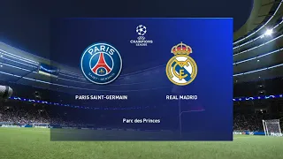 PSG VS REAL MADRID - UEFA CHAMPIONS LEAGUE 16 1ST FINAL 2021/22 - PES 2021 PATCH 2022