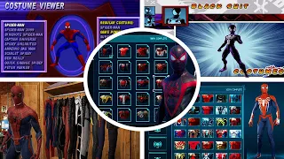 Suit Selection Screen Evolution in Spider-Man Games