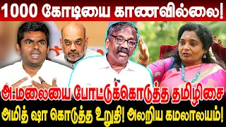 1000 கோடியை காணவில்லை! அ.மலையை போட்டுக்கொடுத்த தமிழிசை journalist pandian interview bjp