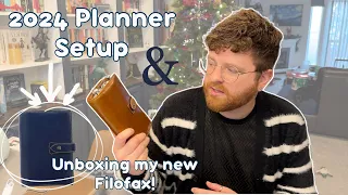 Luxury Planning with Filofax | 2024 Planner Unboxing and Setup! Navy Filofax Malden