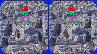 Palais Garnier 3D VR, Stereogram Magic eye, 3D SBS, Google Earth, Paris, France, 매직아이