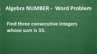 Algebra NUMBER WORD PROBLEM – Let’s solve it step-by-step…