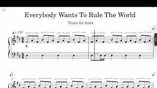 Tears For Fears - Everybody Wants To Rule The World Sheet Music