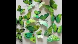 Самые модные 3D бабочки на стене для декора
