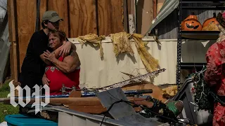 Mass flooding, fallen power lines seen in Louisiana day after Hurricane Ida