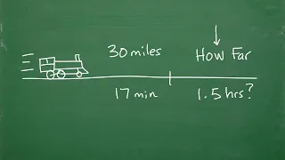 A train went 30 miles in 17 minutes – how far will it go in 1.5 hours?