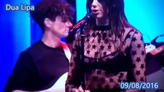 Dua Lipa and her father singing together