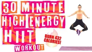 30 Minute High Energy HIIT Workout 🔥Burn 432 Calories! 🔥