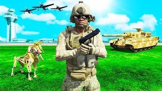 Joining THE ARMY in GTA 5 with BOB & CHOP