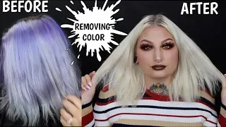 REMOVING HAIR COLOR WITH BLEACH WASH!