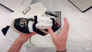 UNBOXING Gucci leather espadrillas