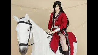 RINGDOLL×《天官赐福》花城（HuaCheng）白馬に乗せてみました☺️馬鞍の付け方も撮りました(´∀｀*)✨