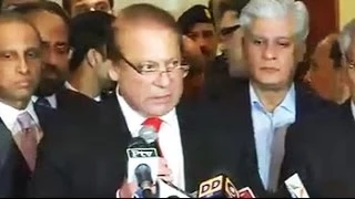 Nawaz Sharif addresses media after meeting Narendra Modi