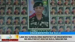 Labi ng sundalong napatay sa engkwentro ng militar at ASG sa sulu, naiuwi na