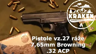 Pistole vz.27 ráže 7,65mm Browning - .32 ACP