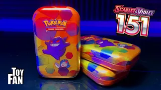 Opening Pokemon TCG 151 Gengar Tins! Unboxing & Haul