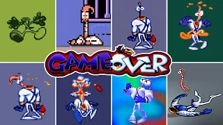 Evolution Of Earthworm Jim Death Animations & Game-Over Screens (1994-today)