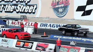 Plymouth Duster Vs. 5th gen Ford Mustang | Drag Race