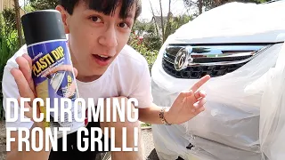 DECHROMING MY FRONT GRILL! **PLASTI DIP**