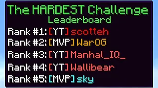 I got rank #1 in the hardest bedwars challenge